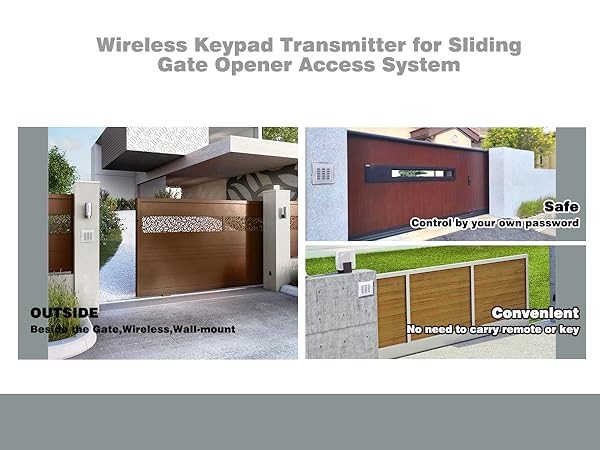 keypad for gate access system safety security property wall mount dulplicator remote control