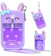 Kivzex Bunny Silicone Case for Touchland Hand Sanitizer Spray with Keychain Holder, Compatible wi...