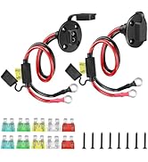 Linkstyle 2PCS 10AWG SAE Quick Connector, SAE Extension Cable with 12PCS Fuse (10A 15A 20A 25A 30A)