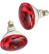 Minsily Sxminer 2 Pack Infrared Lamp 275 Watt E26 E27 Socket Red Infrared Heat Lamp Bulb, Brooder...