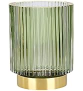 Tiita Glass Makeup Brush Holder Organizer - Crystal Clear Desktop Stationery Storage for Cosmetic...