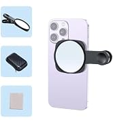 Kalofaye Selfie Mirror Compact Phone Mirror Universal Phone Clip for iPhone 15/14/13/12 Android S...