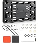 RED WOLF License Plate Bracket with Hidden AirTag Compartment, Anti-Theft Front Car Tag Frame Mou...