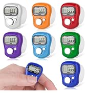 CHGANG 7 Pack Electronic Finger Tally Counter,5 Digit LCD Electronic Digital Display,Hand Tally C...