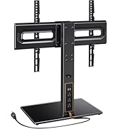 Perlegear Universal TV Stand with Power Outlet, Swivel TV Stand for 32-80 inch TVs up to 99 lbs, ...