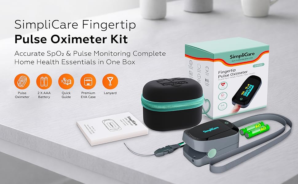 SimpliCare Pro Fingertip Pulse Oximeter (C101A2)