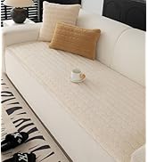ZQFFB Washable Pet Couch Cover Non-Slip Sofa Covers for Dogs Pet-Friendly Soft Sherpa Dog Couch P...