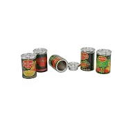 5Pcs Miniature Cans Dollhouse Kitchen Accessories, 1:12 Scale, Dollhouse Décor and Miniature Food