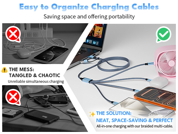 Easy to organize charging cables