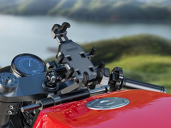 motorcycle phone mount vibration damper fork stem