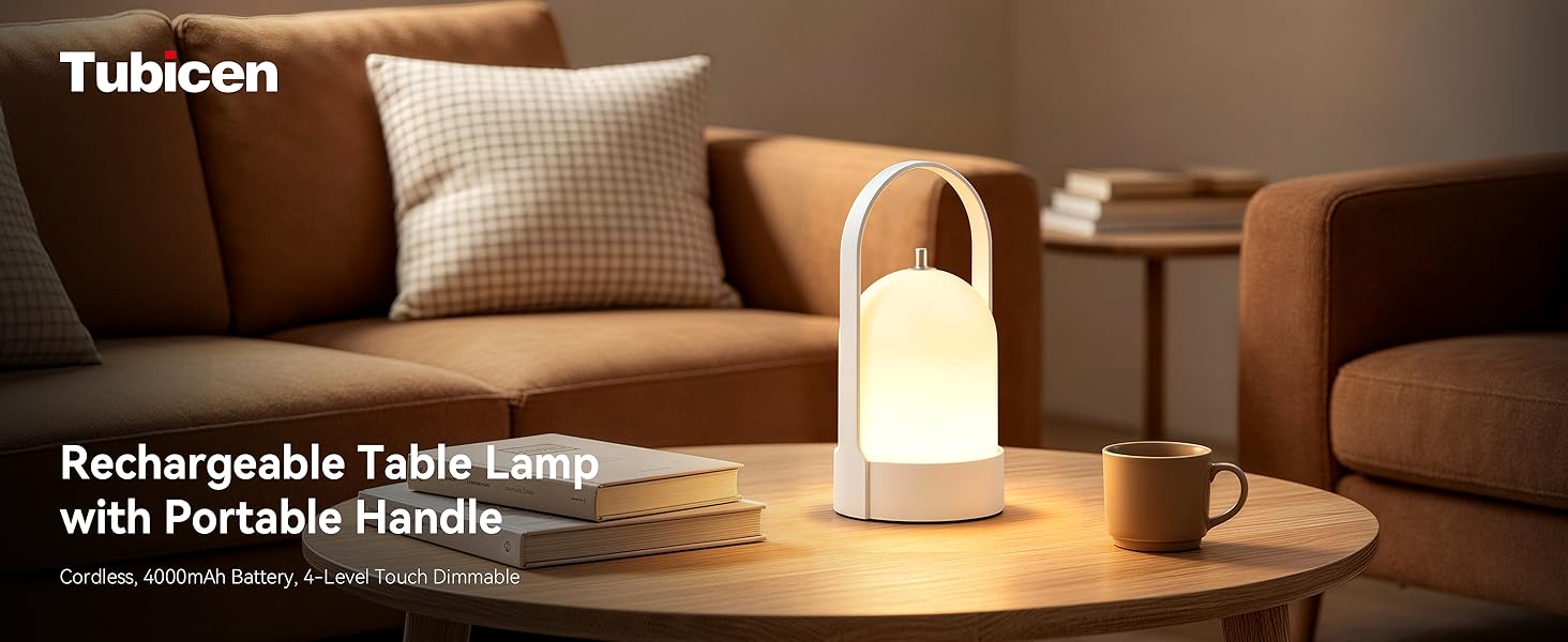 rechargeable lamp cordless touch lamp with handle battery powered table lights desk lamp dimmable