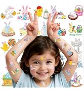 Easter Tattoos - 150 PCS Temporary Tattoo Stickers with Bunny & Easter Egg Designs, Spring Party ...