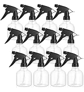 Bekith 12 Pack 8 Oz Empty Plastic Spray Bottle with Black Trigger Sprayers - Adjustable Head Spra...