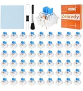 90 Pcs Blue Clicky Keyboard Switches, 3D Printer Keyboard Switch Set with Audible Click Tactile F...