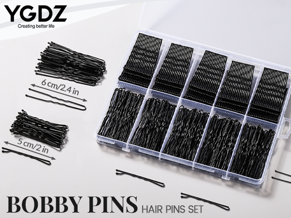black bobby pins