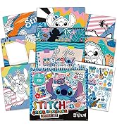 Fashion Angels Disney Stitch Color & Collage Design Set, Includes 15 Colorable Posters & 7 Sticke...