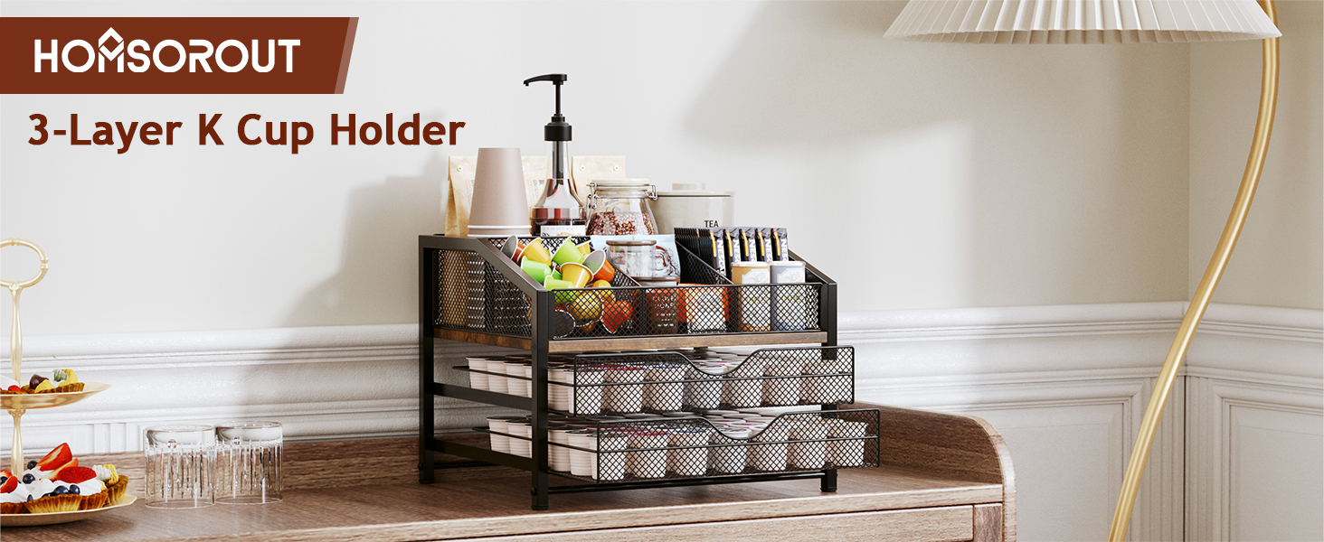 Homsorout K Cup Holder Drawer