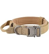 Plutus Pet Tactical Dog Collar, Soft Padded, Adjustable with Heavy Duty Metal Buckle, Military Do...