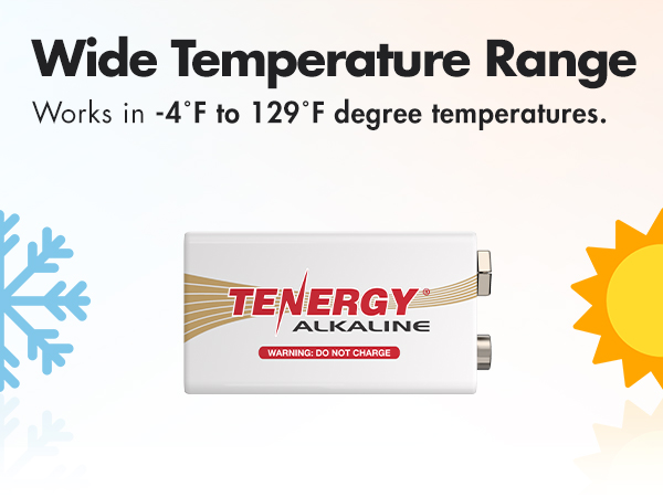 Reliable 9V power for -4F to 129F degrees