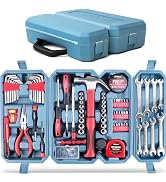 Hi-Spec 73pc Home and Garage Tool Kit Set. Essential Household and Auto Repair Tools. Includes Pl...