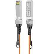 YunvoFib 10G SFP+ to SFP+ Active Optical Fiber Cable Direct Attach Copper with Multi-Mode Fiber C...