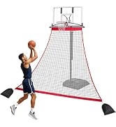 TOBWOLF Basketball Backstop Catch Net, Heavy-Duty Polyester Return Net, Barricade Backstop Net fo...