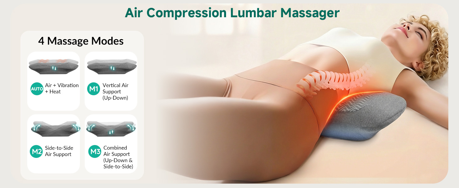 lumbar support back massage pillow