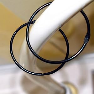 2 inch Black Shower rings