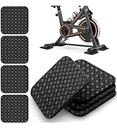 TOBWOLF 4PCS Double-Sided Non-Slip Exercise Bike Mat, 4" x 4" Premium Silicone Anti Vibration Mat...