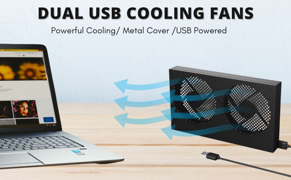 dual fan small cooling fan