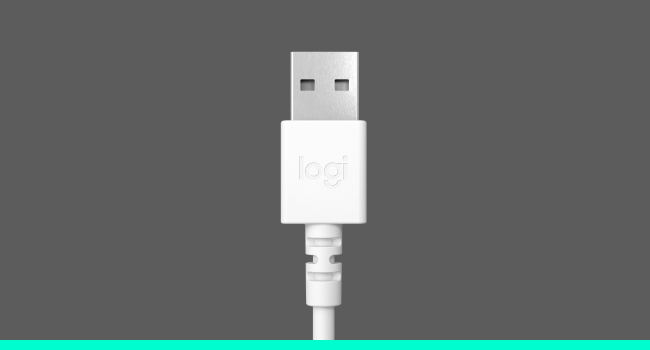 zoom of h390 headset usb connector