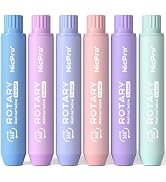 Nicpro 6 Pack Rotary Retractable Erasers, Soft TPE Rubber Twist Large Pencil Erasers in Cute Maca...