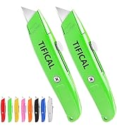 TIFICAL 2-Pack Box Cutter, Heavy -Duty SK5 Utility Knife, Aluminum Alloy Box Cutter Retractable, ...