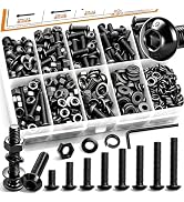 mankk 205PCS M6 Bolt Assortment Kit M6 x 8/10/12/16/20/25/30/35mm Button Head Hex Socket Cap Scre...