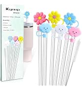 Kynup Straw(6Pack), Straw Topper Cover(6Pack) for Stanely 40 oz Tumbler, Reusable Straw Tritan Ma...