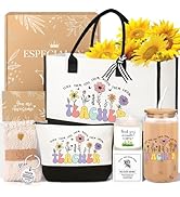 iAOVUEBY Teacher Appreciation Canvas Tote Bag, Gift for Women | End of Year Teachers Gift from St...