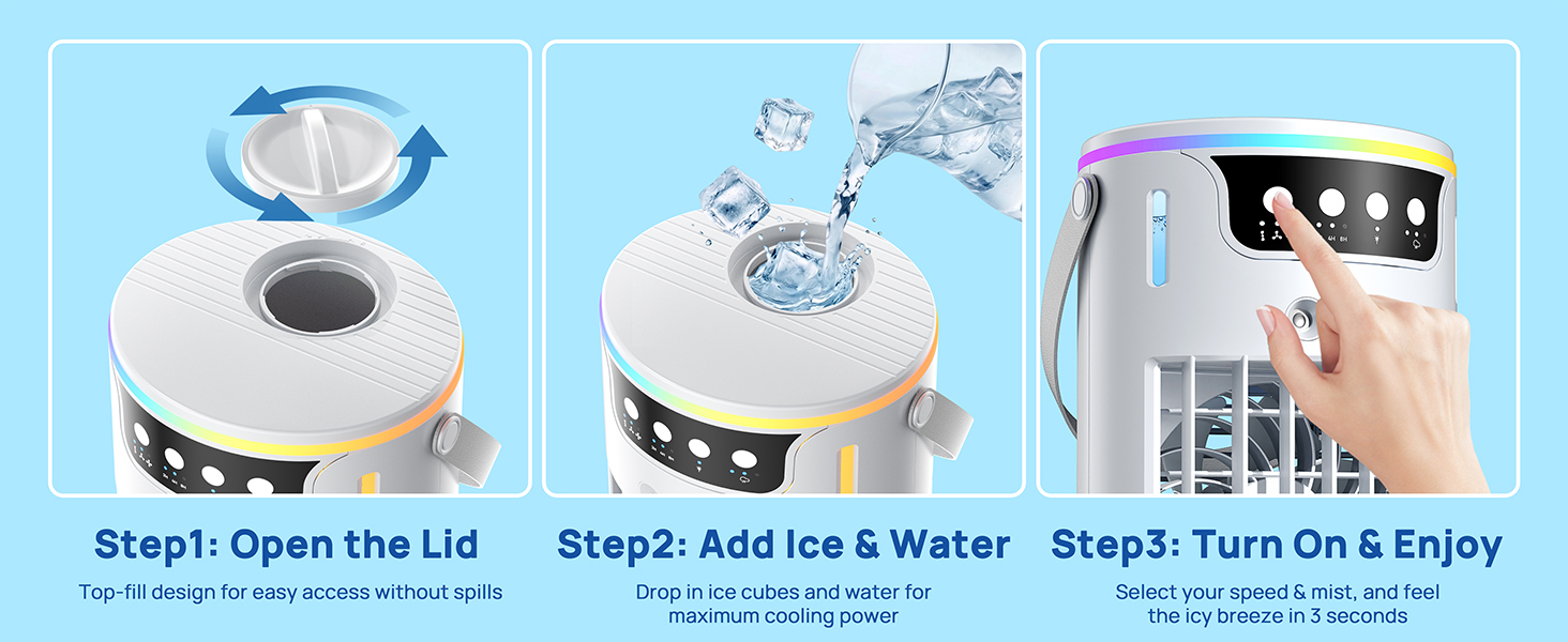 Compact fans that blow cold air like ac next to laptop provides icy chill and saving workspace