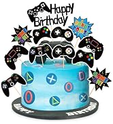 12 Pcs Video Game Cake Toppers Game Controller Cupcake Toppers Video Games Cake Decorations Picks...