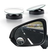 LivTee Blind Spot Car Mirror, 2" Round HD Glass Frameless Convex Side Mirror Blindspot, Reusable ...