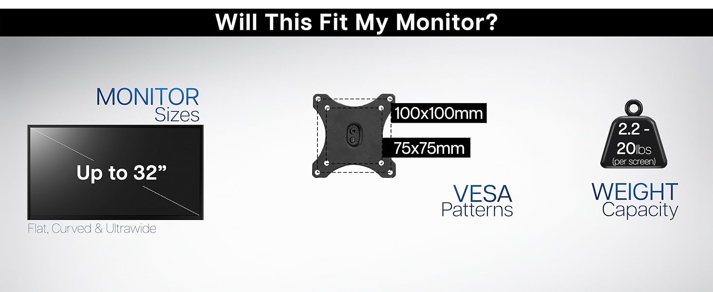 Pneumatic Single Monitor Desk Mount
