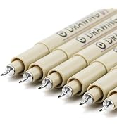 Muchcute Extra Fine Point Writing Pens:6 Black 0.25mm Ultra Thin Micron Pen 01 No Bleed Bible Jou...
