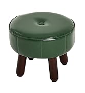 oakvivo Small Foot Stool Ottoman, Round Pouf Foot Rest, Footstool