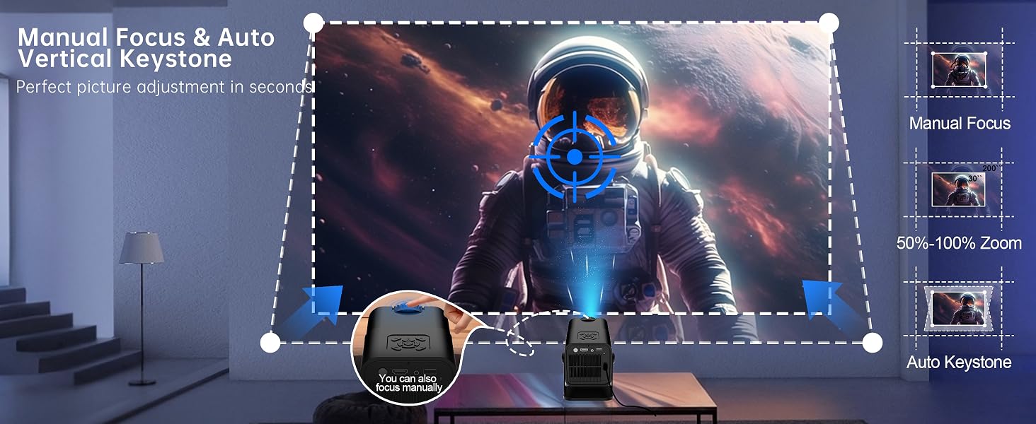 Auto Vertical Keystone Smart Proyector