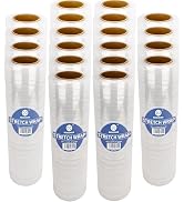 NEXCOVER 18 Inch Stretch Wrap - 1200 Feet | 60 Gauge, 20 Roll Clear Plastic Self-adhering Stretch...