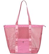 Mesh Beach Tote Large Bag 2022 Upgrade for Women with Multiple Pockets for Family Travel Swimming...