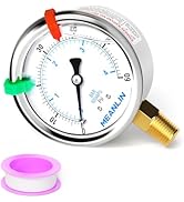 MEANLIN MEASURE 0~60Psi Liquid Filled Pressure Gauge 1/4