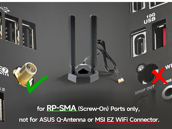rpsma wifi antenna for gaming motherboard