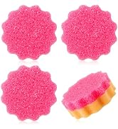FillTouch 3 Pcs Dual Sided Scrub Sponge Multi Functional Cute Temperature Sensitive Non Scratch D...