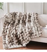 Serenhom 50x60 Inches Ultra-Soft Fuzzy Faux Fur Plush Throw Blanket - Thick, Warm Sherpa for Couc...