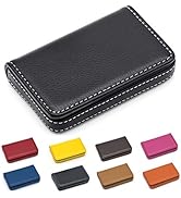 Padike Business Name Card Holder Luxury PU Leather,Business Name Card Holder Wallet Credit card I...